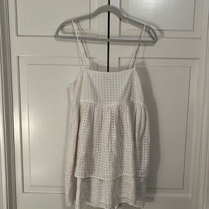 Urban outfitters white eyelet mini dress